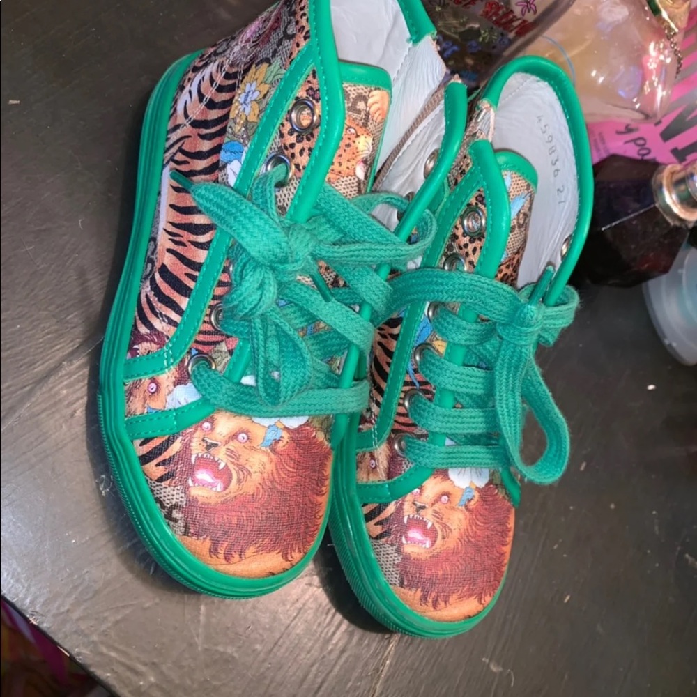 Gucci Kids Toddler Sneakers Green Size 27/ US 10C